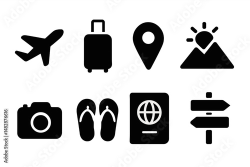 Travel essentials for a fun adventure at a scenic location during summer vacation