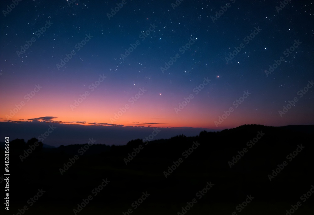 Fototapeta premium Stunning Summer night with glowing stars.