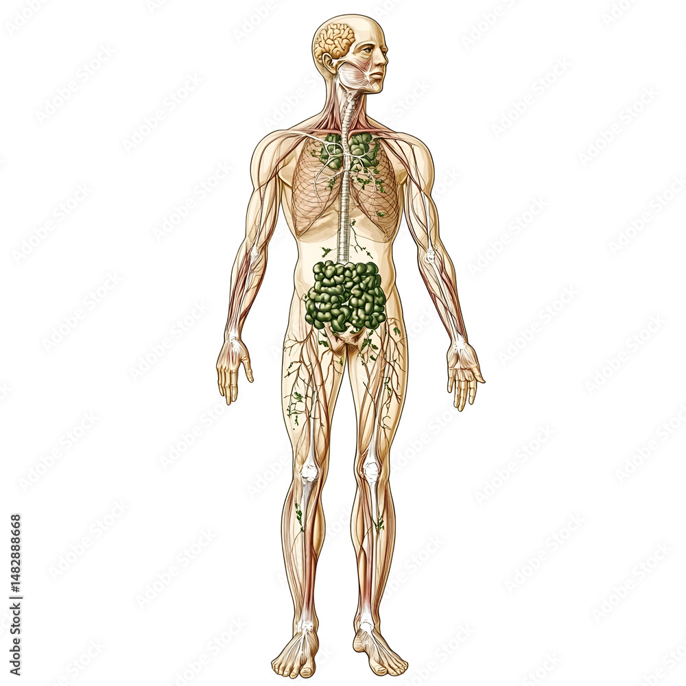 Human body anatomy illustration skeletal and internal organs medical diagram Human body anatomy illustration skeletal and internal organs medical diagram