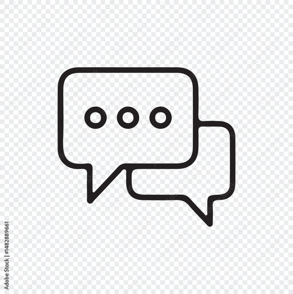 Blue Chat Bubble Icon - Communication and Messaging Symbol Blue Chat Bubble Icon - Communication and Messaging Symbol