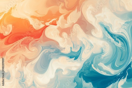 Soft swirl abstract design with dreamy color transitions