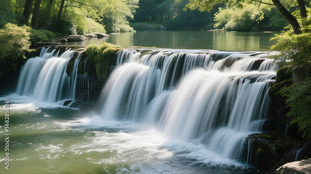 Fototapeta premium waterfall in the woods