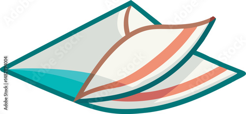 Canvastavla A minimalist vector art illustration resembling a hand-drawn sketch on a napkin, ideal for casual, creative, and conceptual design themes