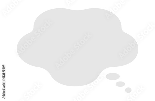 Thinking Cloud Speech Bubble – Flat Vector Style