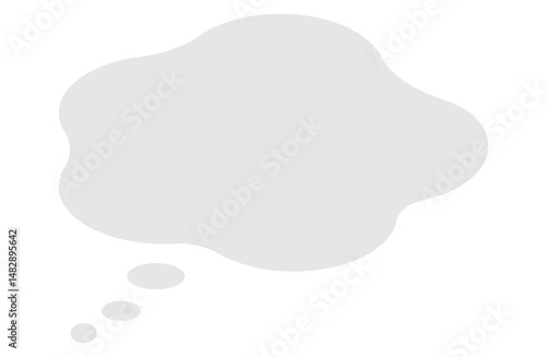 Thinking Cloud Speech Bubble – Flat Vector Style