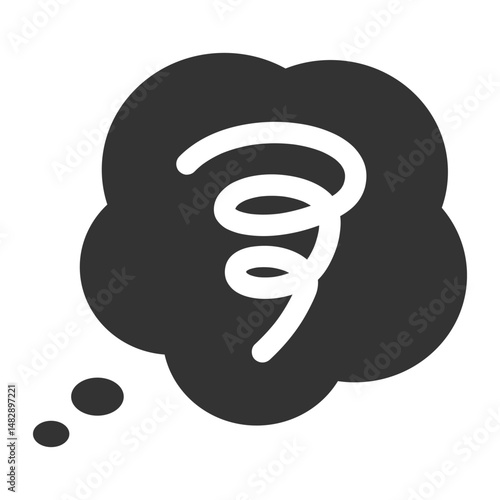 Thinking Bubble Icon – Doodle Style