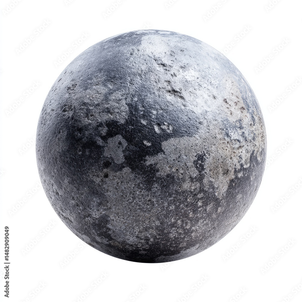 Gray sphere with textured surface Gray sphere with textured surface