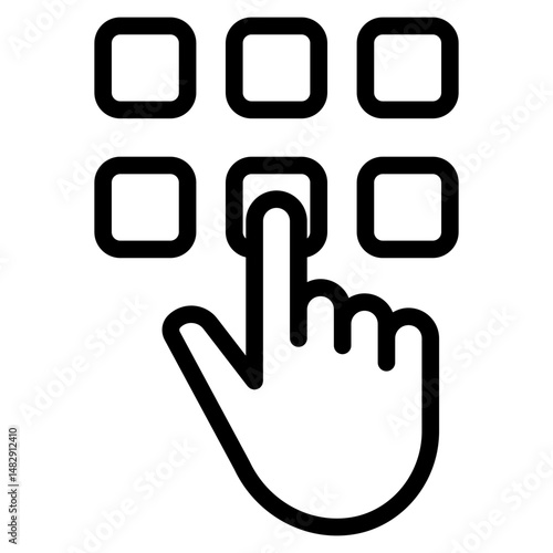 Pin code icon vector illustration