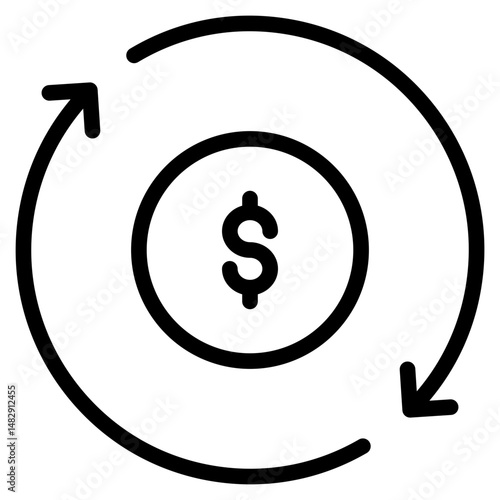 Refund icon vector illustration