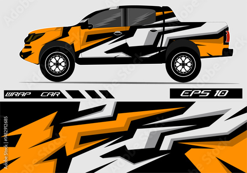 Vibrant Car Wrap Design Featuring Bold Patterns