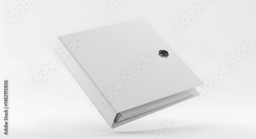 Office Binder on White Background for Organizing Documents