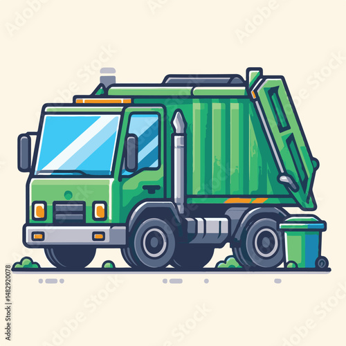 truck, trash, garbage, service, waste, recycling, recycle, rubbish, vehicle, environment, junk, transport, collection, container, transportation, clean, dump, disposal, garbage truck, environmental, r