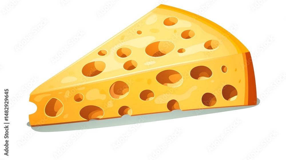 High-Quality Image of Slice of Cheese, a Yellow Ingredient for Food Cooking High-Quality Image of Slice of Cheese, a Yellow Ingredient for Food Cooking