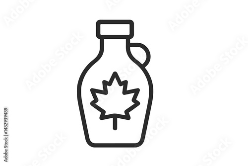 Maple syrup container with a leaf design showcasing Canadian culinary heritage and tradition