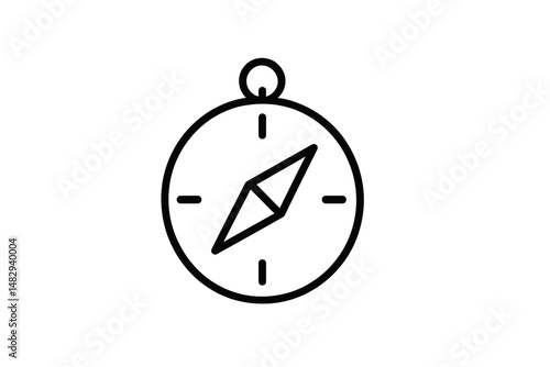 Compass design symbolizing navigation and adventure in exploration