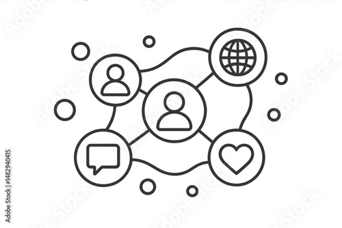 Connecting people through digital networks fosters community engagement and communication in the modern world