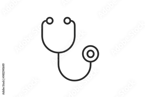 Stethoscope on a plain background symbolizing healthcare professionalism and medical practice