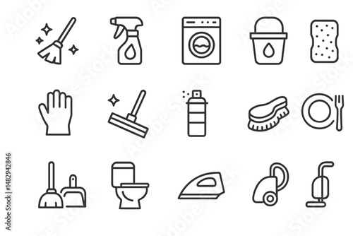 Essential household cleaning tools and supplies for efficient cleaning tasks at home