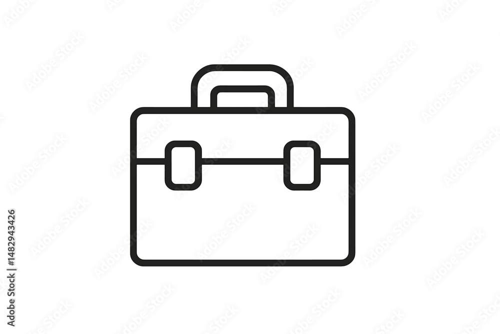 Modern black and white briefcase design illustrating professionalism and organization in a workspace setting Modern black and white briefcase design illustrating professionalism and organization in a workspace setting