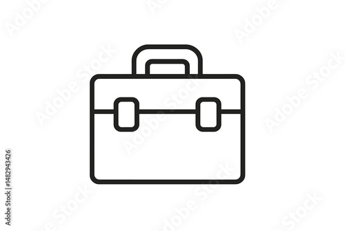 Modern black and white briefcase design illustrating professionalism and organization in a workspace setting