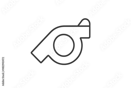 Whistle design represents authority and communication in sports and events