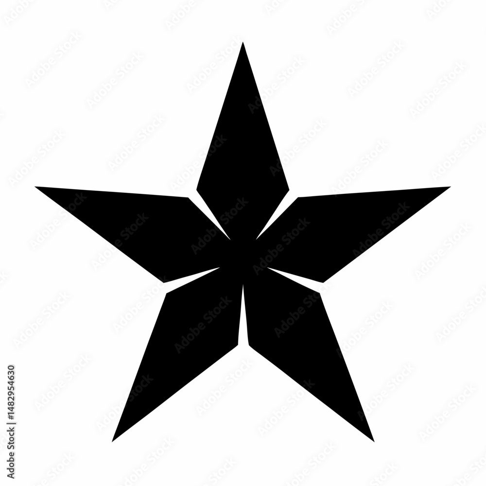 Fototapeta premium star silhouette icon on white background