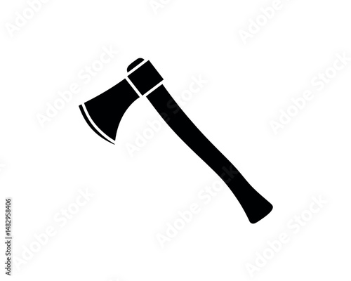 Black axe silhouette simple tool icon vector design
