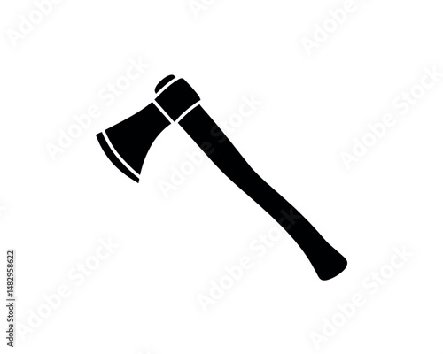Black axe silhouette simple tool icon vector design
