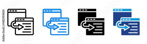 Browser icon sheet multiple style collection