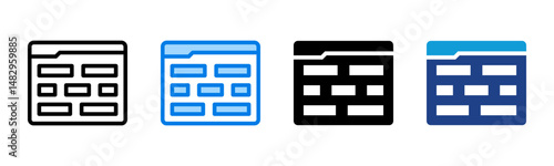 Layout icon sheet multiple style collection