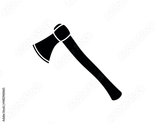 Black axe silhouette simple tool icon vector design