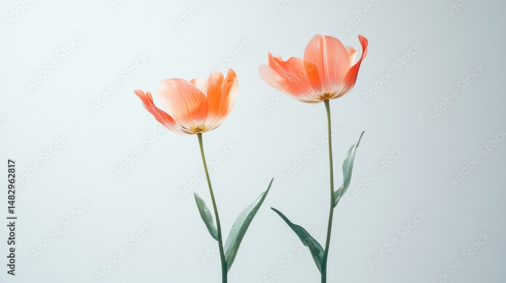 3D two spring flowers on white background. Wild flowers, spring grass seamless pattern 3d realistic. Minimal scene for model products, stage showcase, promotion display. 3D two spring flowers on white background. Wild flowers, spring grass seamless pattern 3d realistic. Minimal scene for model products, stage showcase, promotion display.