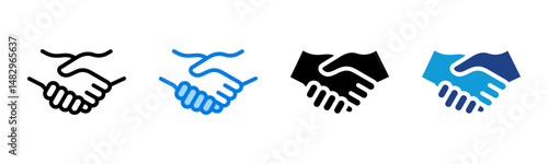Handshake icon sheet multiple style collection