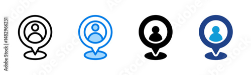 Location icon sheet multiple style collection