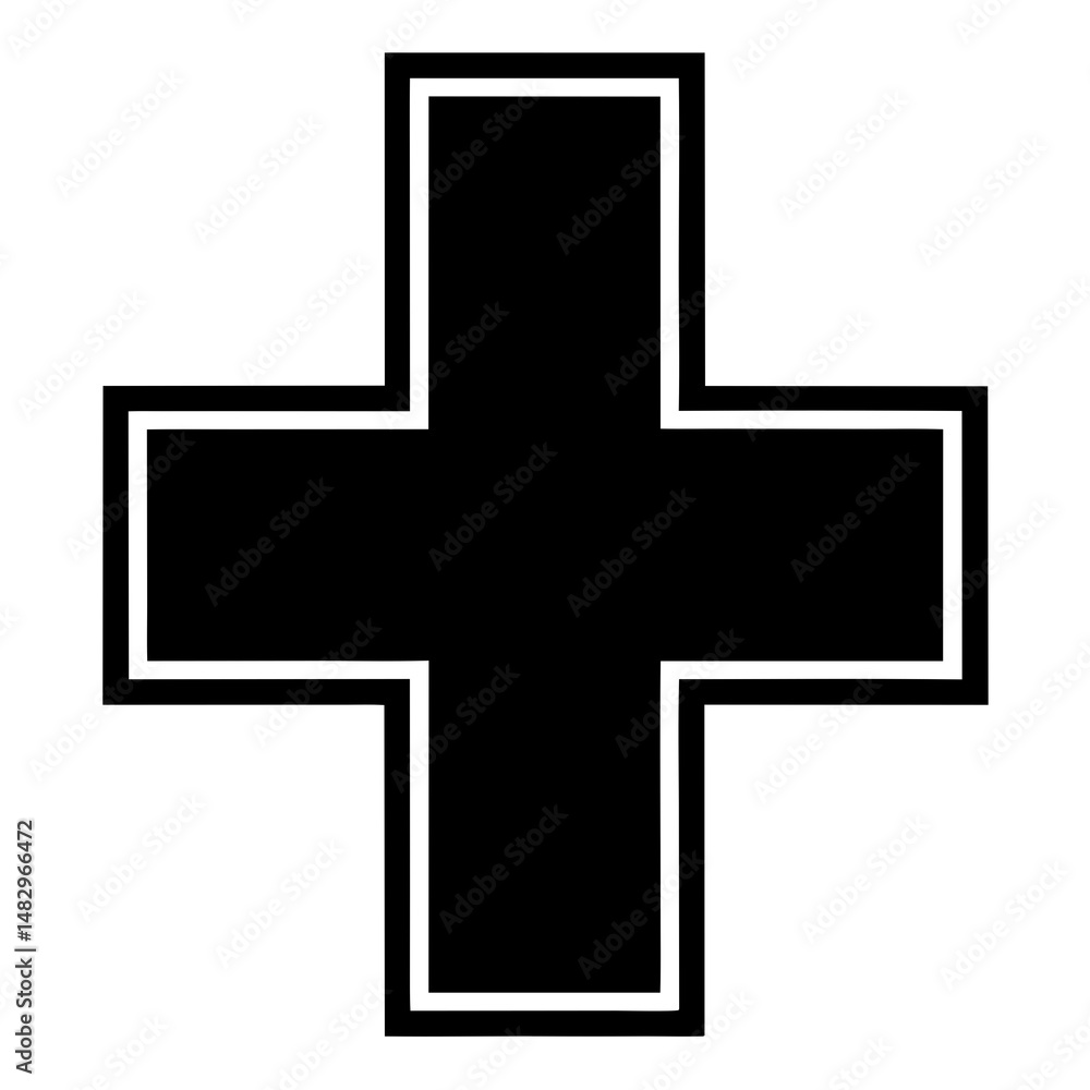 Fototapeta premium cross on black background