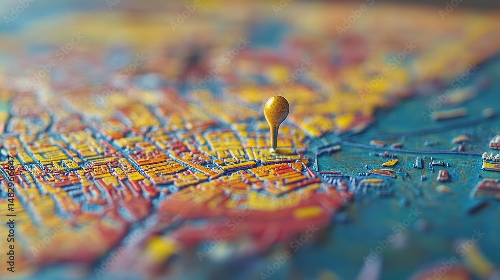 Close-up of a map focusing on Washington, D.C., with a wooden pushpin marking the location. Close-up of a map focusing on Washington, D.C., with a wooden pushpin marking the location.