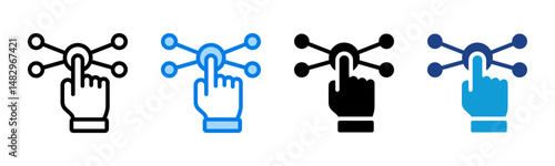 Interaction icon sheet multiple style collection
