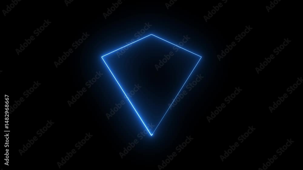 A tonekeeper neon lights in a dark background. The lights are purple and the square is outlined in bla A tonekeeper neon lights in a dark background. The lights are purple and the square is outlined in bla