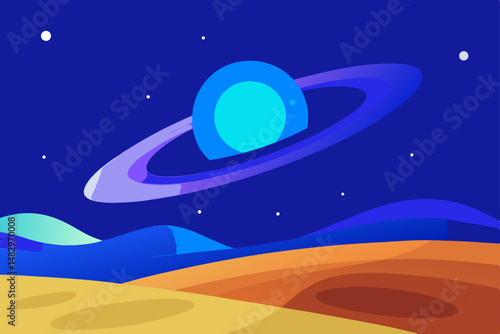 night sky with moon