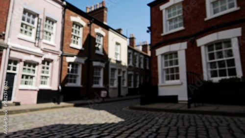 Characteristic English row houses in West Hampstead, London