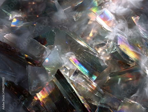Prismatic, colorful fragmen...