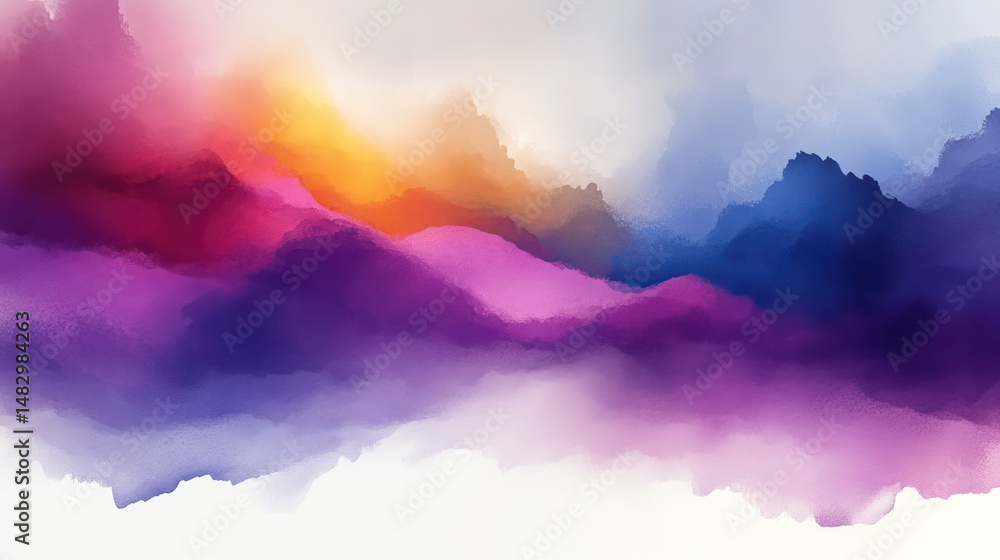 Obraz premium Futuristic geometric shapes shift with vibrant gradients and pulsing background energy.