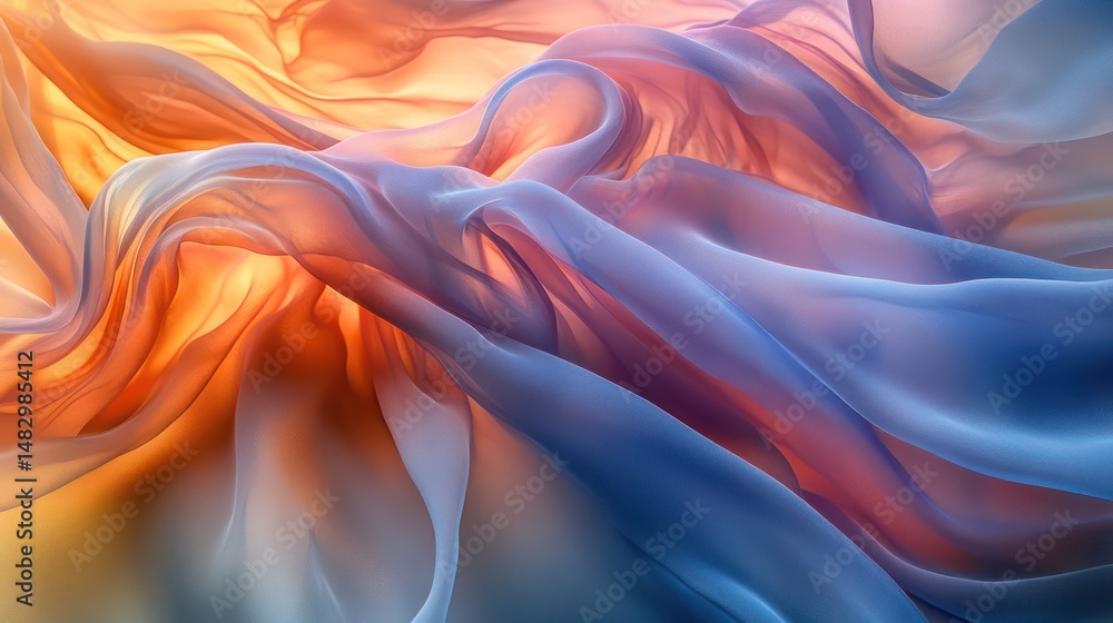 Obraz premium Futuristic geometric shapes shift with vibrant gradients and pulsing background energy.