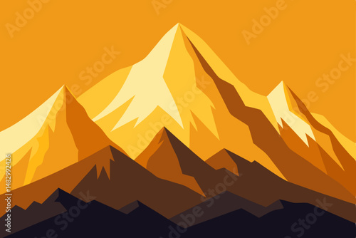 vector illustration of a mountain landscape