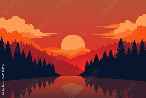 sunrise in the mountains
