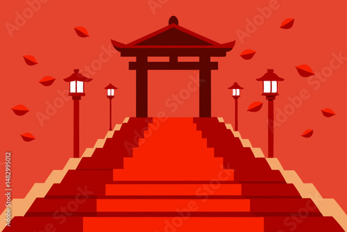red carpet on a white background