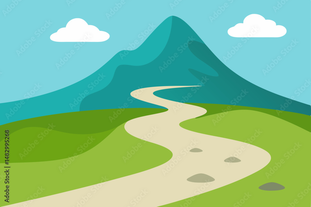 Obraz premium landscape with mountains and blue sky