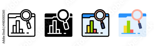 Analysis icon sheet multiple style collection