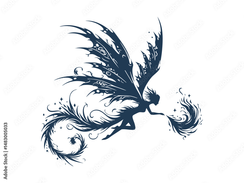 Obraz premium Dragon Silhouette