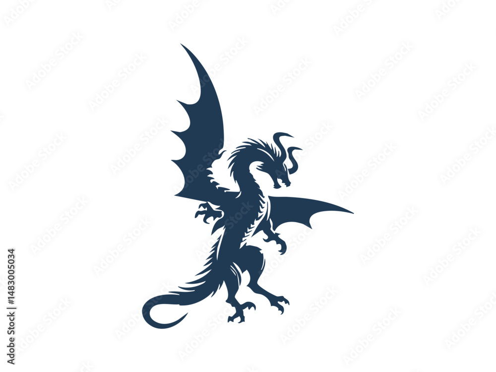 Fototapeta premium Dragon Silhouette